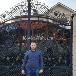 Кованые ворота в стиле барокко, со стеклом. , фото 6