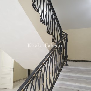 Кованые классические  ограждения лестницы "Овалы", фото 3