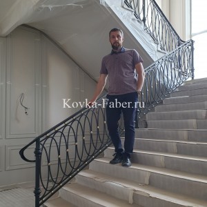 Кованые классические  ограждения лестницы "Овалы", фото 2