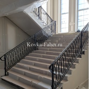 Кованые классические  ограждения лестницы "Овалы", фото 5