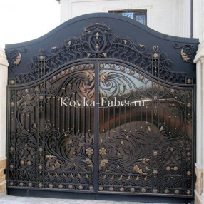 Кованые ворота в стиле барокко